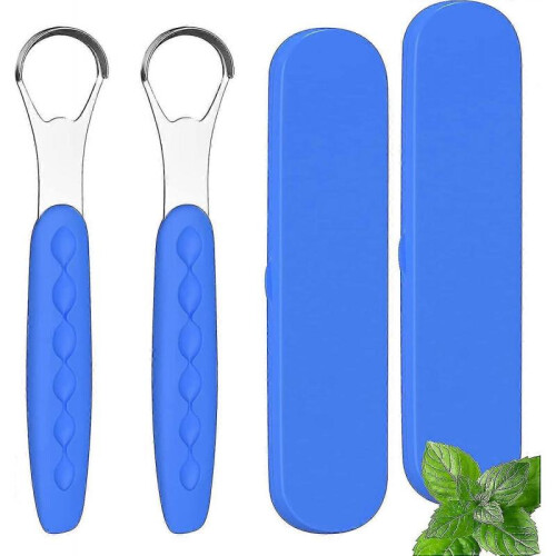 2 Pack Tongue Scraper Tongue Brush, Tongue Scraper Cleaner