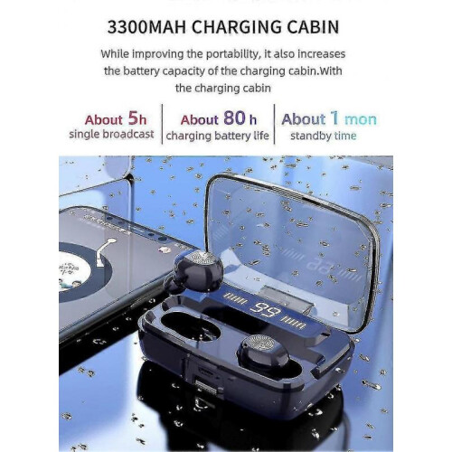 Wireless Bluetooth Headset Tws Call Music Power Display Binaural Touch Button 5.0 Earplugs 1