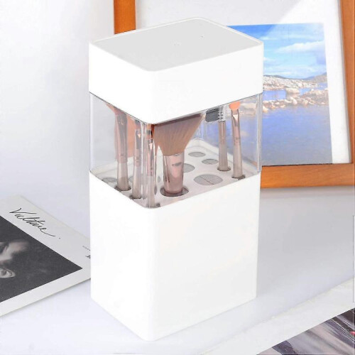 (White) Multifunctional Cosmetic Brush Storage Box 2