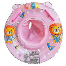 (frog, pink) Baby Swimming Float Ring For 3-36 Months, Baby Neck Float With Float Seat, Swim Pool Bathing Accessories