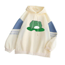 (L) Sweatshirt Autumn And Winter Skateboard Frog Hooded Sweatshirt Men And Women Padded Loose Hooded