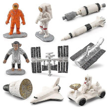 Simulation Of Children's Early Education Astronaut Space Rocket Pilot Space Station Solid Model Static Desktop Ornaments
