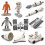 Simulation Of Children's Early Education Astronaut Space Rocket Pilot Space Station Solid Model Static Desktop Ornaments 1