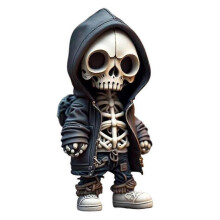 (A) Cool Skeleton Figurines Cute Statue Skeleton Halloween Ornaments Home Decoration Creative Gifts