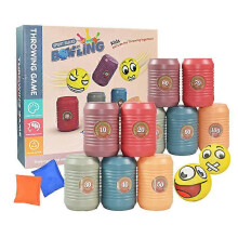 (Throw Can) Throwing Cans/Bowling Toy Carnival Yard Games Combo Set Creative Early Educational Toys
