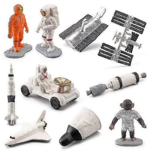 Simulation Of Children's Early Education Astronaut Space Rocket Pilot Space Station Solid Model Static Desktop Ornaments 1