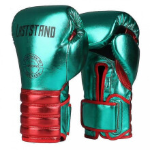 (6OZ, Green Red) Boxing Gloves For Men & Women, Muay Thai Kick Boxing Leather Sparring Heavy Bag Workout Mma Leather Gloves Mitts