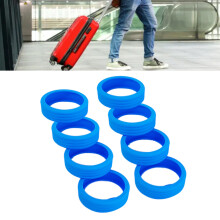 8 Stück Silikon-Kofferradmüllschutz, Blau Geräuschdämmender Schutz
