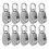 10 Pieces Silver Steel Single-sheaved M15 Pulley Block Loading Capacity 35kg 1