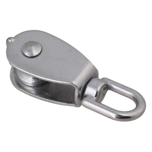 10 Pieces Silver Steel Single-sheaved M15 Pulley Block Loading Capacity 35kg 1