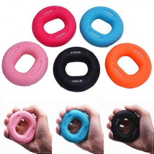 (Rose pink) Silicone Adjustable Hand Grip Finger Trainer Exercise Carpal Expander BUY 1 GET 2