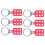 6PCS Interlock Lockout Hasp Sparkproof 38mm Jaw Inner Diameter Safety Tool 13