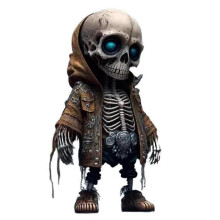 (D) Cool Skeleton Figurines Cute Statue Skeleton Halloween Ornaments Home Decoration Creative Gifts
