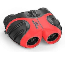(Red) Kids Binocular Compact High Resolution Shockproof Binocular Toddler Gift For Bird Watching Outdoor Activities