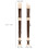 Flauto dolce soprano a 8 fori, staccabile, in ABS marrone. 2