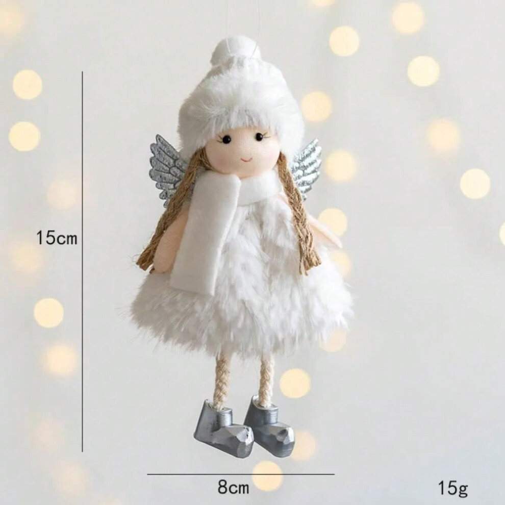(GJ176-White) New Christmas Decoration Plush Angel Doll Girl Pendant Cute Rabbit Ears Doll Christmas Tree Decoration for Holiday Gifts Navidad-image-OPC-PJ9XRDJ-NEW