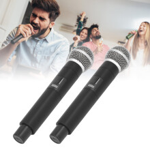 Wireless Microphone Set of 2, Rechargeable, 1800mAh, 200-270MHz