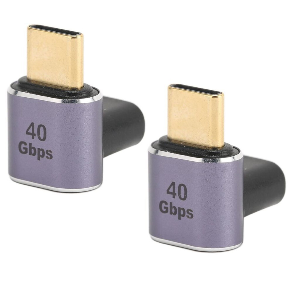 2 Pcs Usb C Male To Female Adapter Right Angle 90 Degree Pd 100W 40Gbps 8K60hz Hd Type C Male To 759208575734