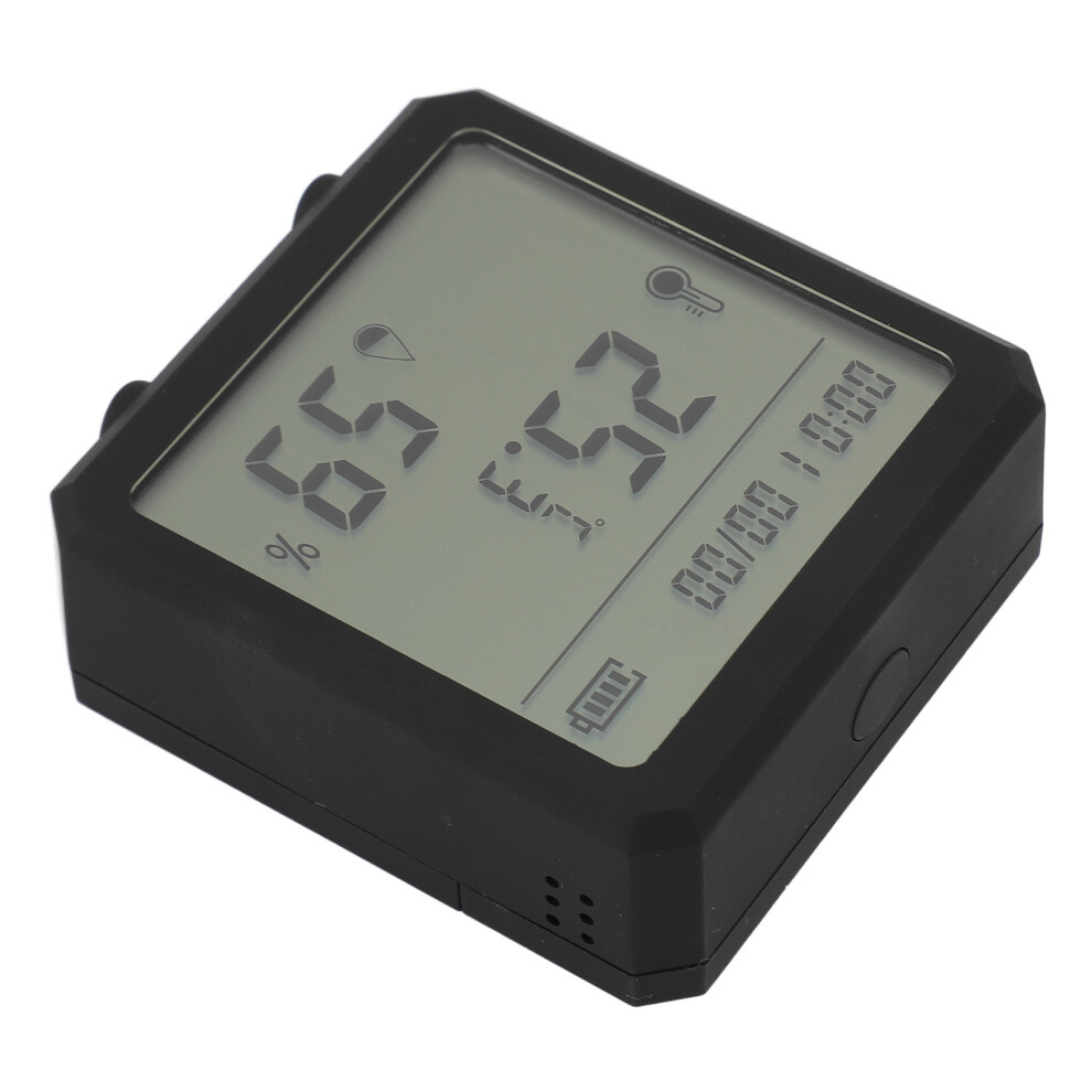 Digital Wifi Hygrometer Thermometer With Alarm Lcd Display Black 4961331562765