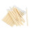 Bamboo Handle Disposable Lip Brushes 100pcs Portable Makeup Lip Work 14