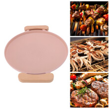 Koreanische Grillpfanne rosa Aluminium Herdplatte