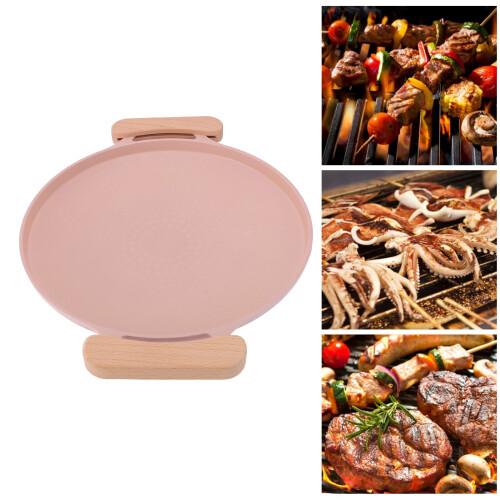 Koreanische Grillpfanne rosa Aluminium Herdplatte