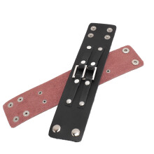 2er-Set PU-Leder-Cuff, 23,5  5 cm, 45 g, Schwarz/Braun
