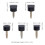 120Pcs High Heel Tip Caps TPU Polyurethane Iron 14
