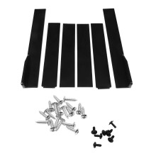 6PCS Universal Side Skirt ABS Black Bendable High