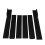 6PCS Universal Side Skirt ABS Black Bendable High 9