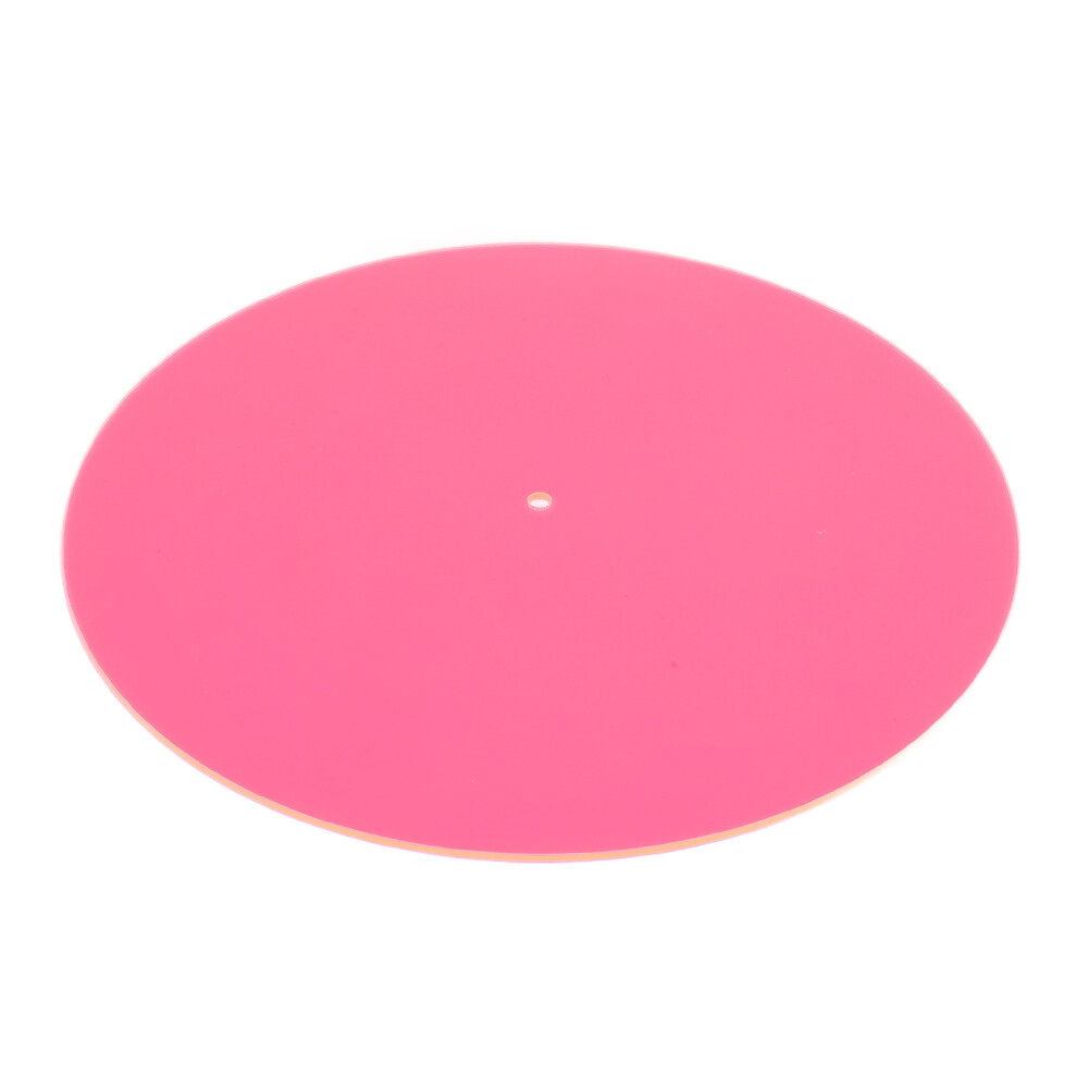 12 Inch Acrylic Platter Slipmat - Enhances Sound Quality Pink 8111331579393