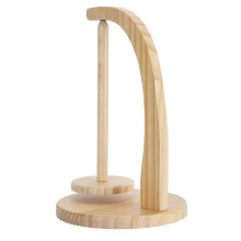 Wooden Yarn Holder with 10 Needles, Spin & Dispense, Portable Pine