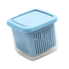 Doppellagige Entwässerungsbox 660ml 11x8.5x9.5cm Blau