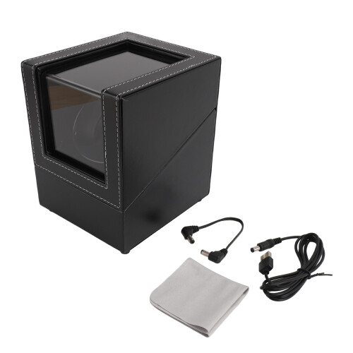 Double USB Automatic Watch Winder Box for 2 Watches – Quiet Motor, Eco-Friendly 1