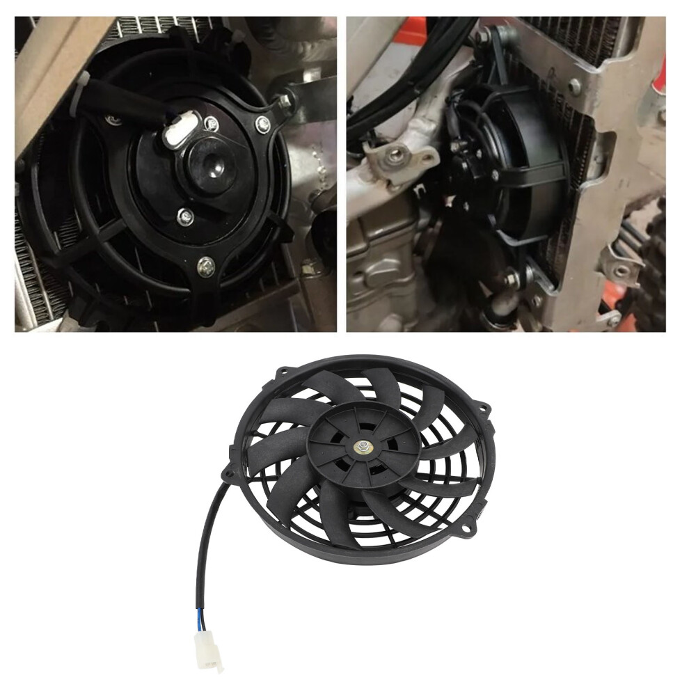 Universal 12V Motorcycle Oil Radiator Cooling Fan For 150-250Cc Atv Quadgo Kart 5021331590256
