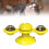 Windmill Cat Toy Rotating Interactive Wall Door Yellow 69x75x158mm 8