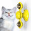 Windmill Cat Toy Rotating Interactive Wall Door Yellow 69x75x158mm 4