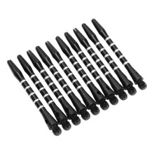 10 Stück Dart-Schaften 53 mm Schwarz Verriegelungslöcher