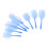 Integrierter einteiliger Schaft & Flights, 10 Stück, blau 5