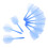 Integrierter einteiliger Schaft & Flights, 10 Stück, blau 13