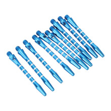 Dart-Schaft aus Aluminium – 10 Stück – mit Gewinde und Verriegelungslöchern – Blau – für Indoor-Dart-Sets
