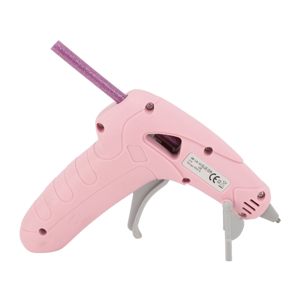 Pink Cordless Hot Glue Gun, 2200Mah, 7Mm, Usb Rechargeable 3291331596820