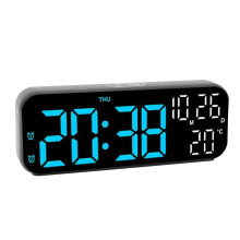 Digitale Uhr, 17,5x3,5x6,8 cm, 3xAAA, Schwarz