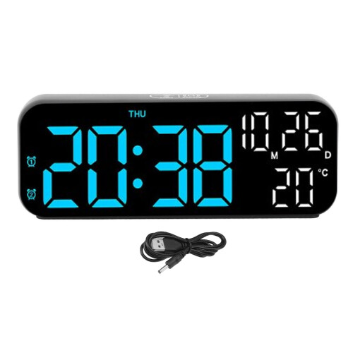 Digitale Uhr, 17,5x3,5x6,8 cm, 3xAAA, Schwarz 2