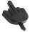Schwarzer Mittelfinger-Schlüsselhalter 12.3x8x1.7 cm 1