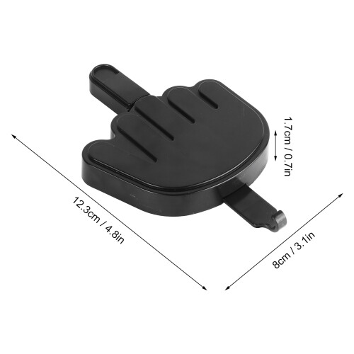 Schwarzer Mittelfinger-Schlüsselhalter 12.3x8x1.7 cm 1