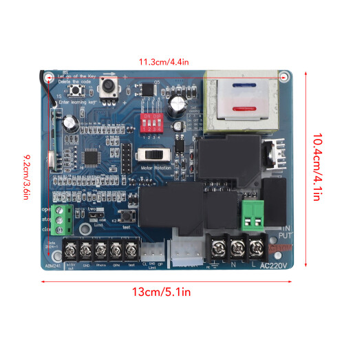 Circuit Board for Sliding Gate Openers Universal Sensitive Sliding Gate Motor Main Electronic Control Board for Replacement 220V 2