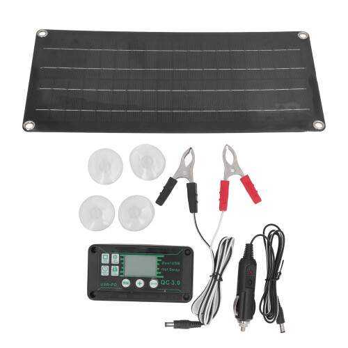 30W Solarmodul-Set 43x20cm schwarz Polysilizium 2
