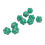 10PCS Green Plastic Polyhedral 20-Sided Role Playing Dice Set 14
