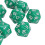 10PCS Green Plastic Polyhedral 20-Sided Role Playing Dice Set 9